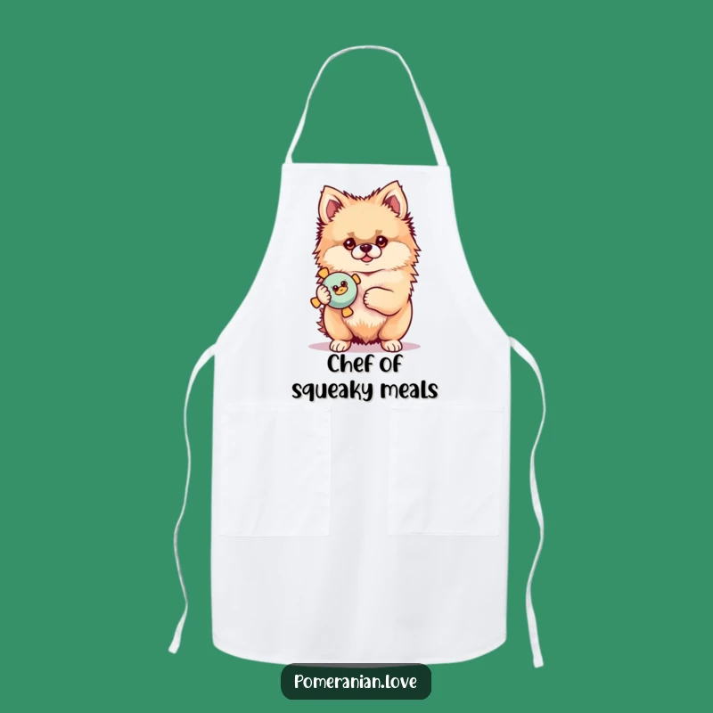 Funny Pomeranian Toy Master Apron: Cook with Playful Pride and Prowess!