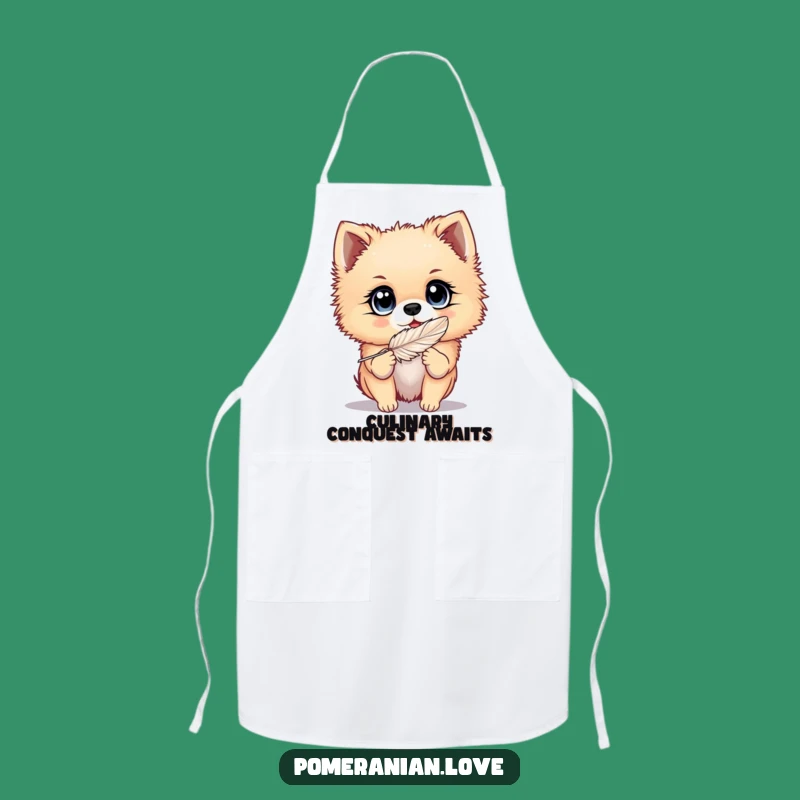 Funny Pomeranian Eyes Apron: Play in the Kitchen