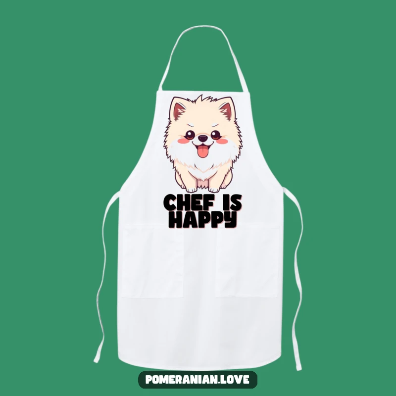 Funny Pomeranian Happy Pant Apron: Cook with Cheer in This Pup's Company