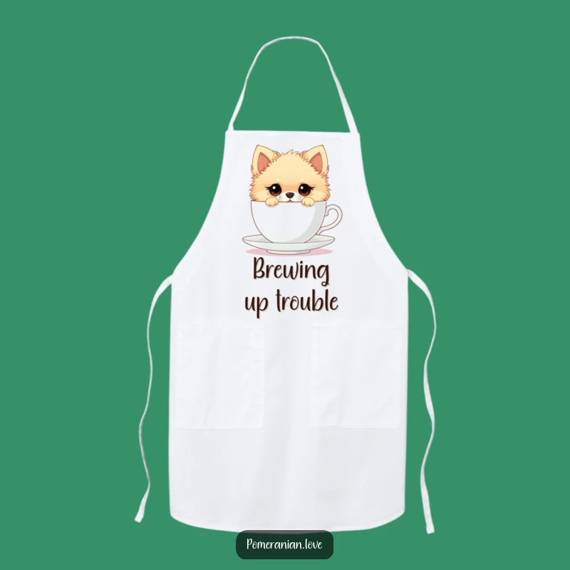 Funny Pomeranian Teacup Apron - Curious Cook's Gear