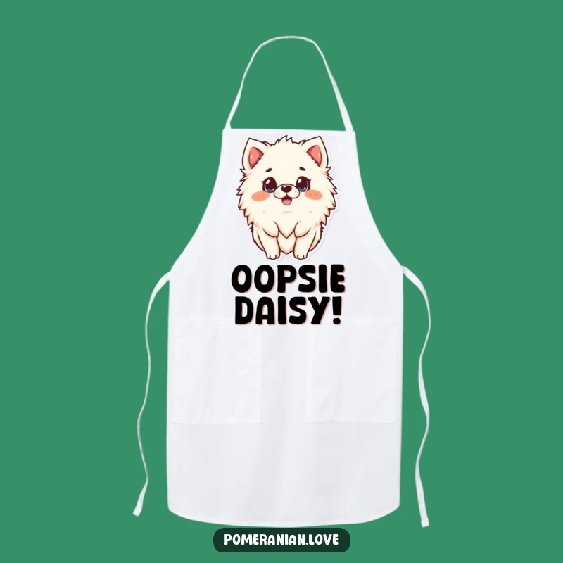 Funny Surprised Pomeranian Apron - Hilarious Kitchen Fun for Dog Lovers