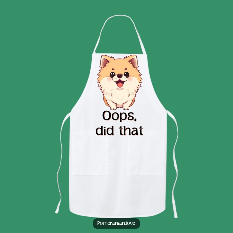 Funny Surprised Pomeranian Apron - Cook with a Smile