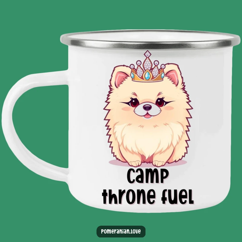 Funny Pomeranian Camping Mug - Regal Drinkware, Royal Outdoor Pet Gift