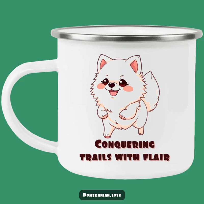 Funny Confident Pomeranian Camp Mug - Trailblazing Dog Lover Gift