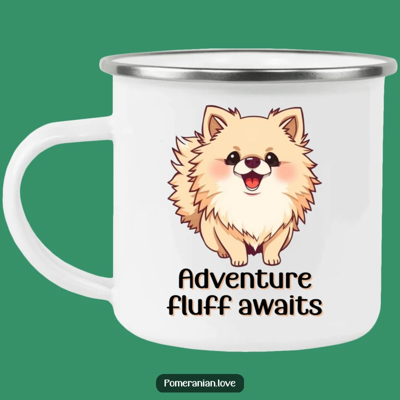 Funny Pomeranian Wagging Tail Camping Mug: Adventure Fuelled by Laughter
