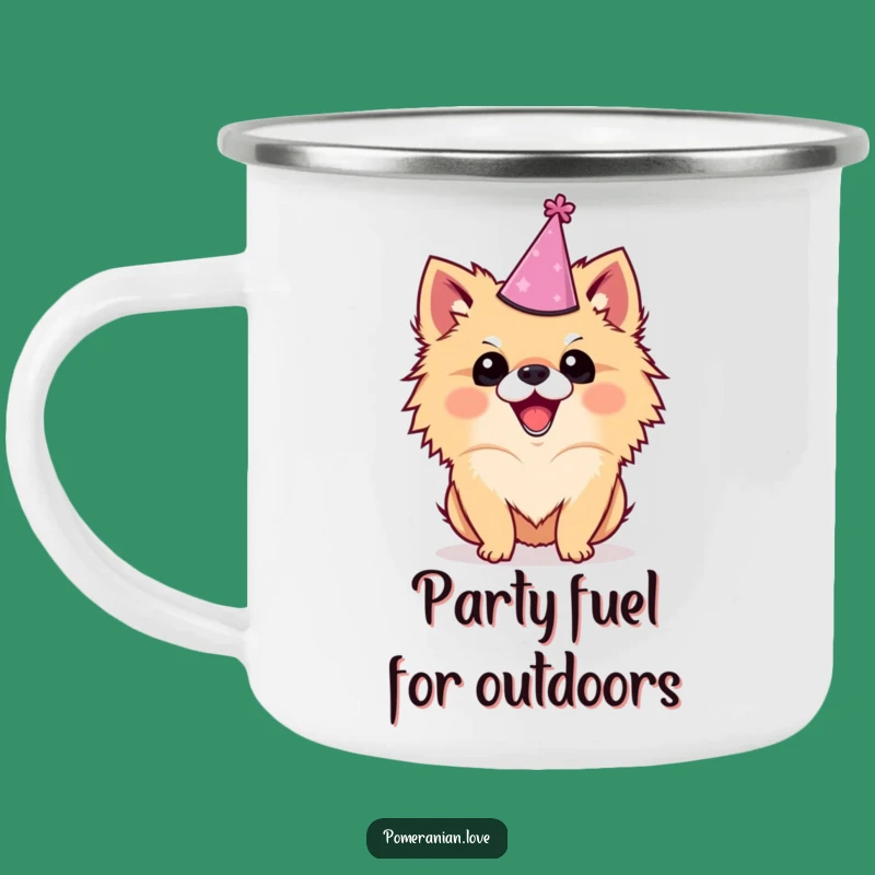 Funny Pomeranian Campfire Mug: Adventure-Ready Dog Lover Gift!