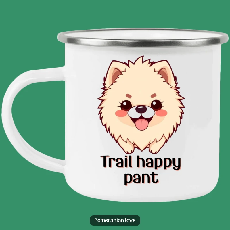 Funny Pomeranian Smile Camping Mug: Happy Adventures