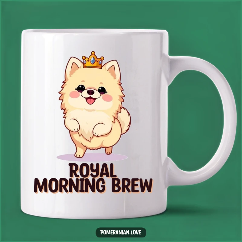 Funny Royal Pomeranian Mug: Majestic and Hilarious Gift