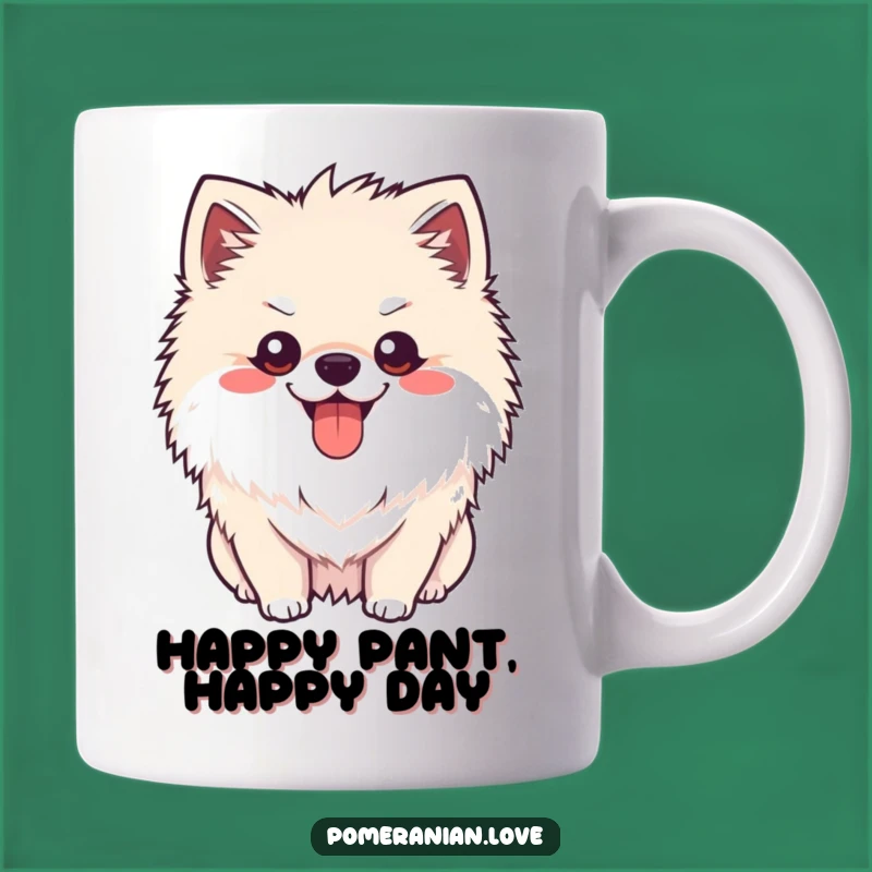 Funny Pomeranian Happy Pant Mug: Cheerful Pup Perfect Funny Gift for Dog Lovers