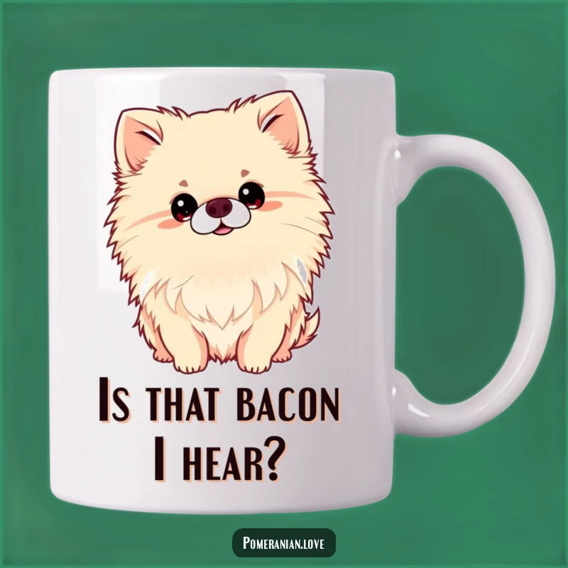 Funny Curious Pomeranian Head Tilt Mug - Adorable Dog Lover Gift