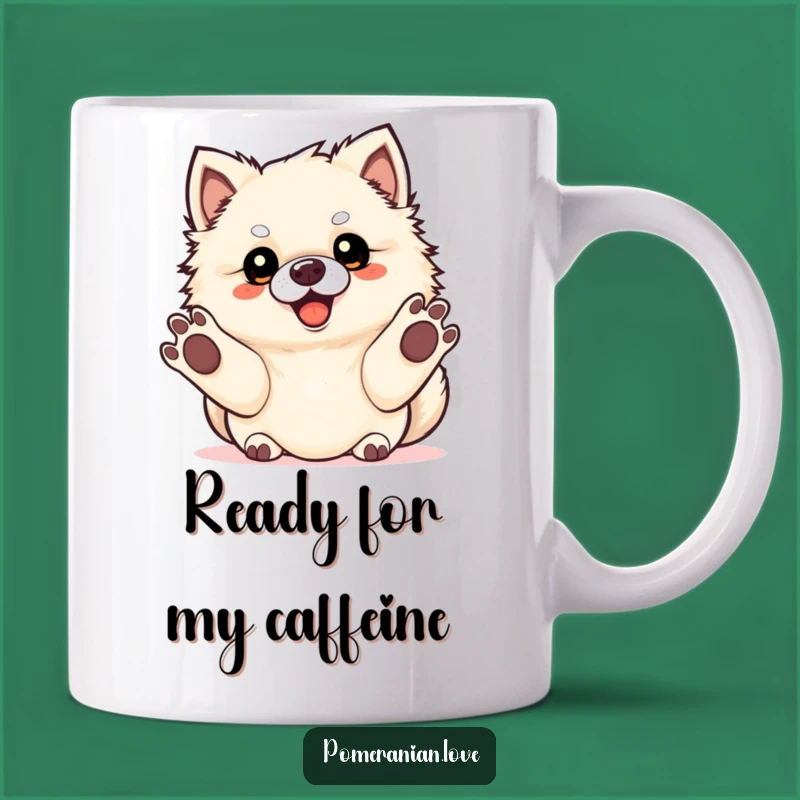 Funny Pomeranian Fetch Mug - Eager Paws, Perfect Gift for Playful Pup Lovers