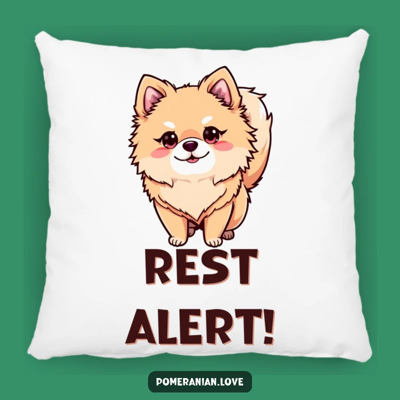 Funny Alert Pomeranian Pillow - Soft & Watchful Home Decor Gift