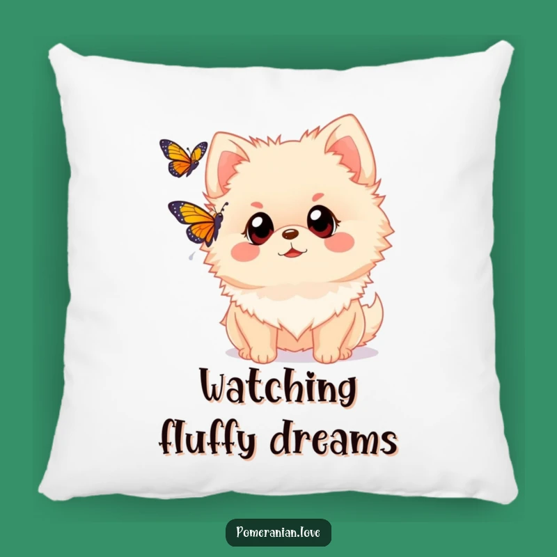 Funny Pomeranian Curiosity Pillow: Wide-Eyed Dog Cushion, Adorable Nature Gift