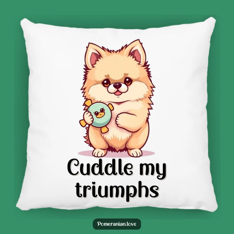 Funny Pomeranian Proud Pillow: Cuddle with Comfort and Canine Confidence!