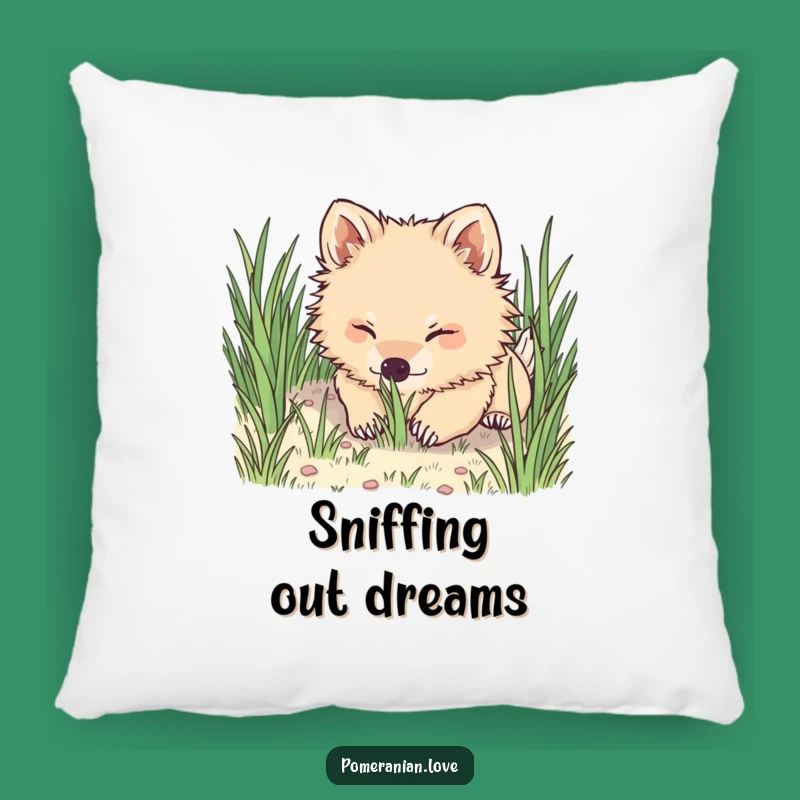 Funny Pomeranian Digging Pillow: Cozy and Hilarious Accent for Dog Lovers' Homes
