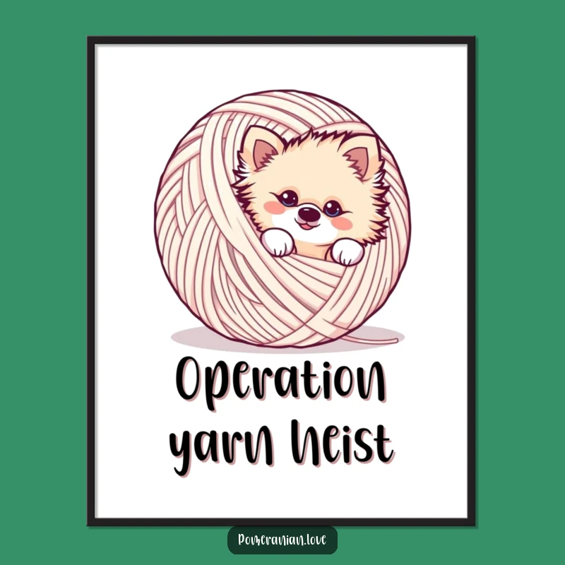Funny Mischievous Pomeranian Digital Art - Instant Playful Decor