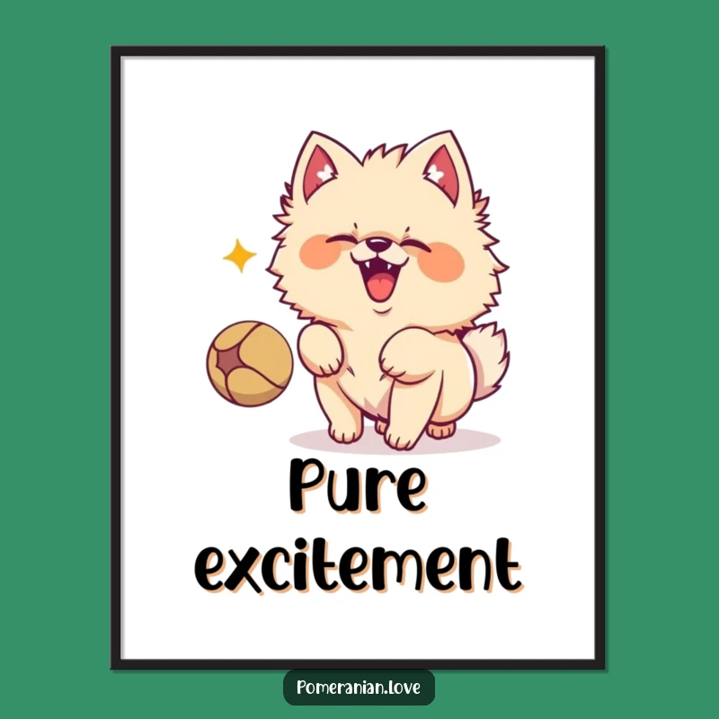 Funny Pomeranian Barking Digital Art - Instant Energy for Your Walls!