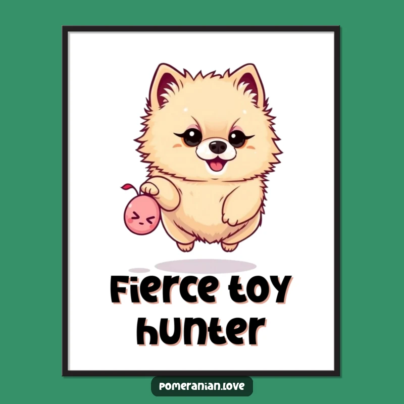 Funny Pomeranian Toy Leap Digital Art - Instant Action Decor