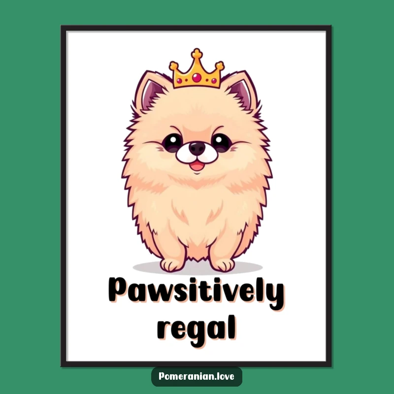 Funny Royal Pomeranian Digital Art - Instant Regal Decor