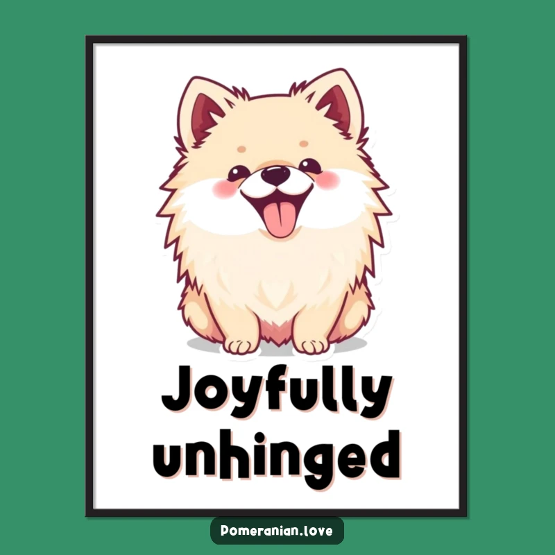Funny Pomeranian Tongue Out Digital Art Print: Bring Hilarious Doggy Joy Home!