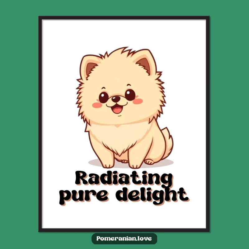 Funny Happy Pomeranian Digital Art - Instant Joy for Your Walls