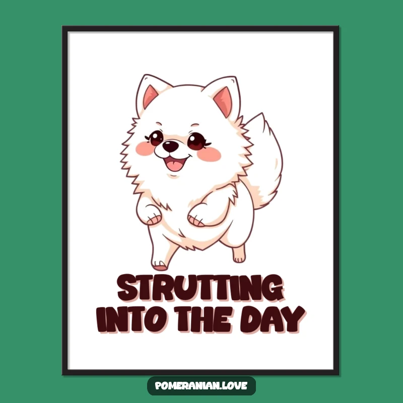 Funny Confident Pomeranian Digital Art - Instant Motivational Print