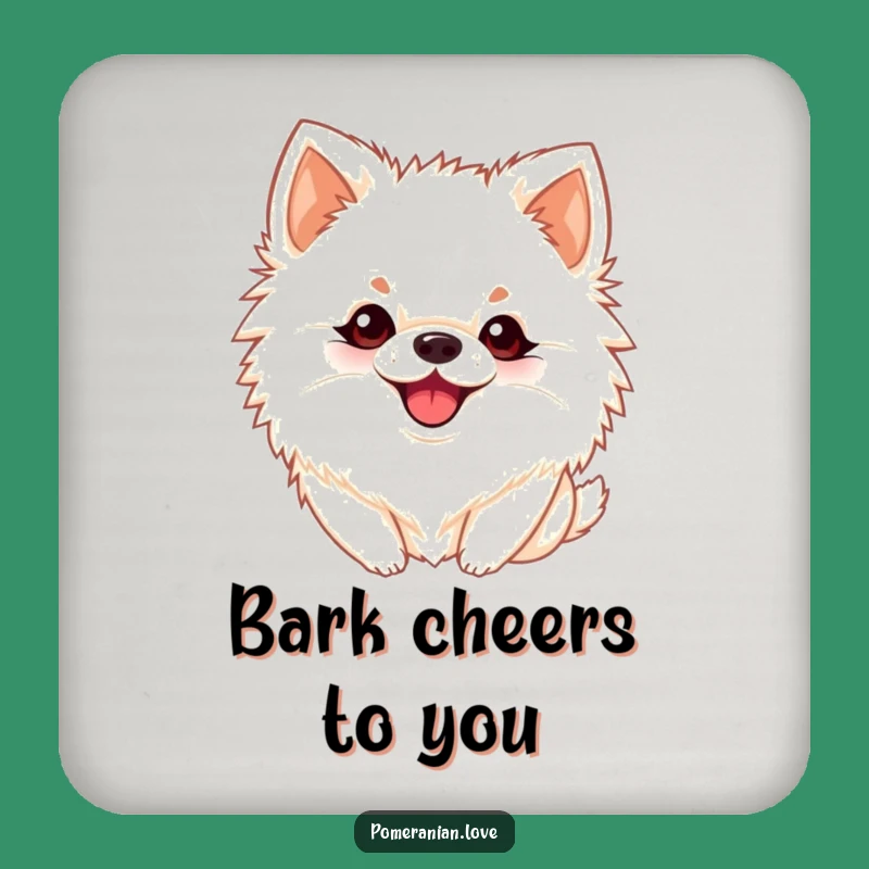 Funny Barking Pomeranian Coasters: Protect Surfaces with Playful Paws!