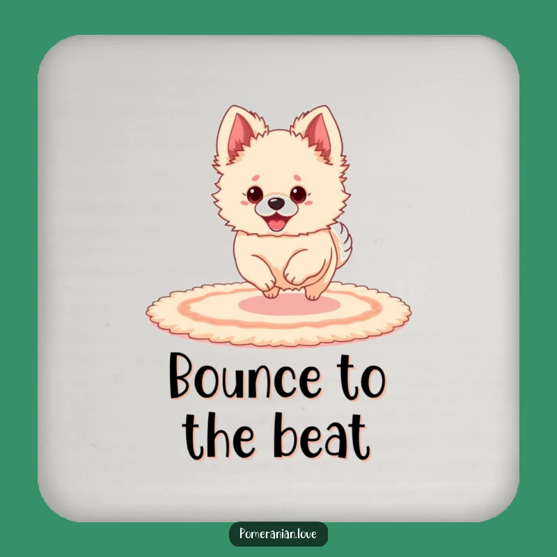 Funny Pomeranian Ear Bounce Coaster: Playful Dog Drink Coaster, Perfect Funny Gift