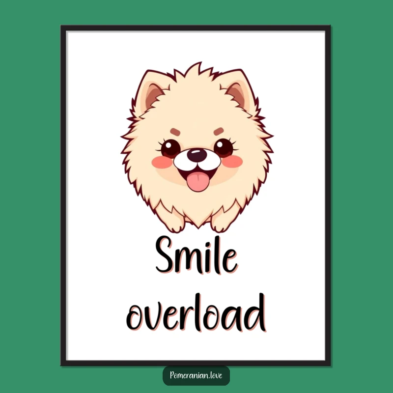 Funny Pomeranian Smile Poster: Joyful Wall Art