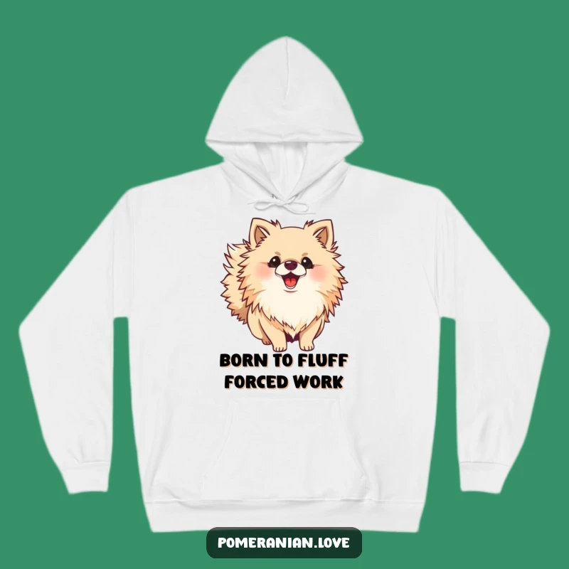 Cozy Funny Pomeranian Wagging Tail Hoodie: Warm & Hilarious Dog Lover Apparel