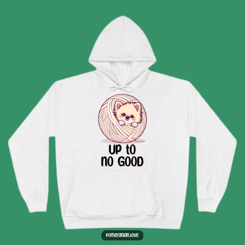 Funny Mischievous Pomeranian Hoodie - Cozy Up for Some Fun