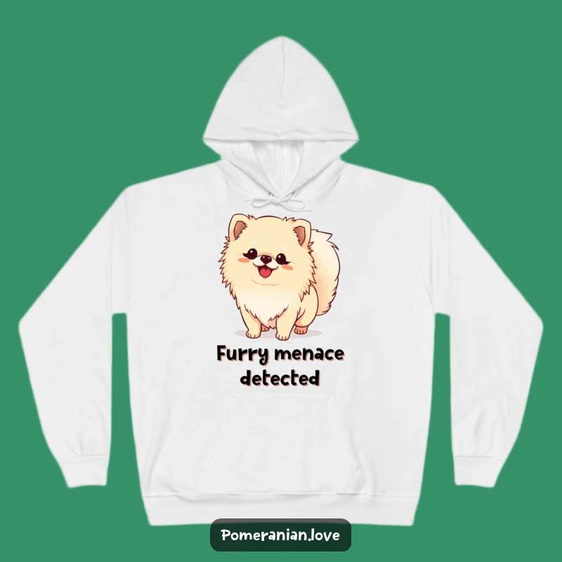 Funny Pomeranian Tail Wagging Hoodie - Cozy Dog Lover Sweatshirt for Chilly Days!