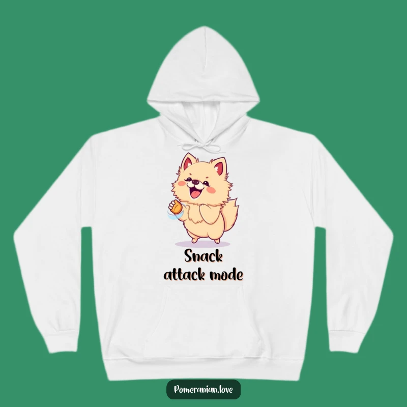 Funny Pomeranian Treat Jump Hoodie - Cozy & Energetic Humor Gift