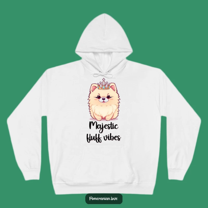 Funny Hoodie - Regal Pomeranian Tiara, Cozy Royal Pet Lover Gift