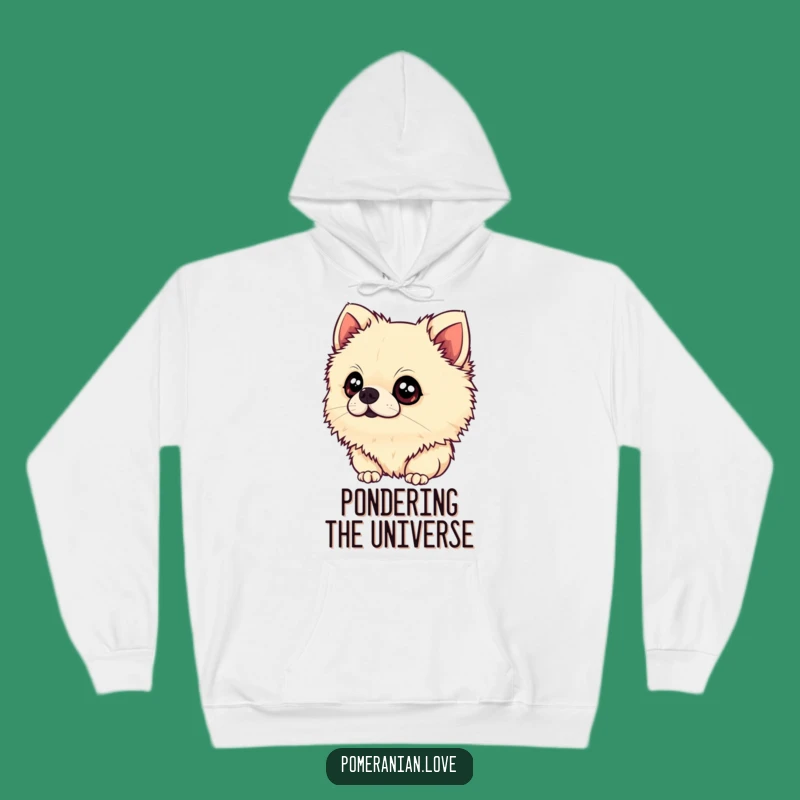 Funny Hoodie - Curious Pomeranian Head Tilt, Cozy Adorable Pet Gift