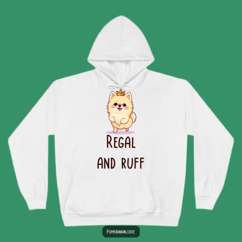 Funny Royal Pomeranian Hoodie: Cozy Nobility