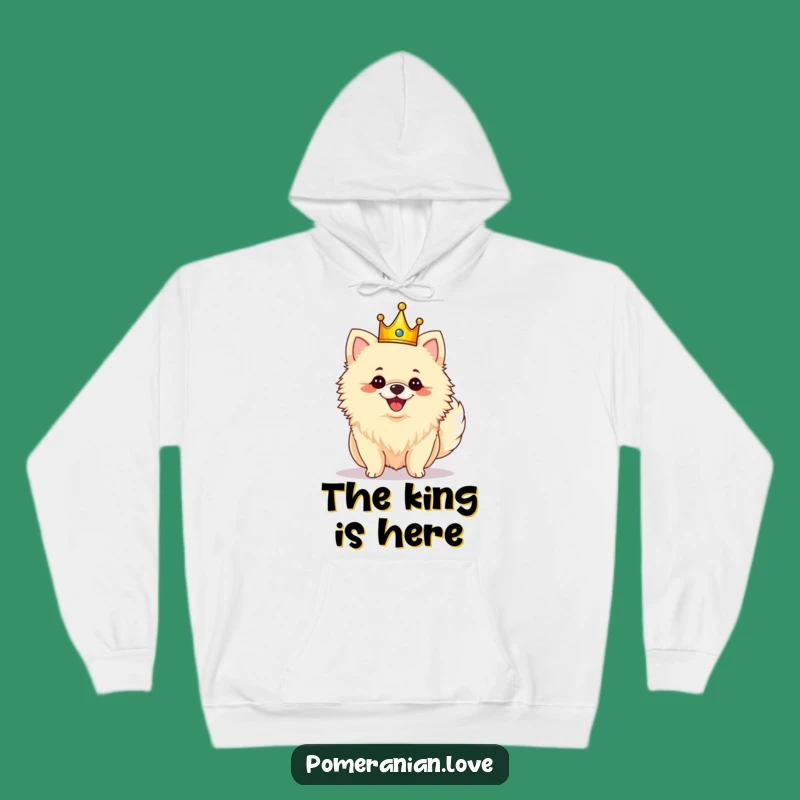 Cozy Funny Royal Pomeranian Crown Hoodie: Warmth Fit for a King (or Queen)