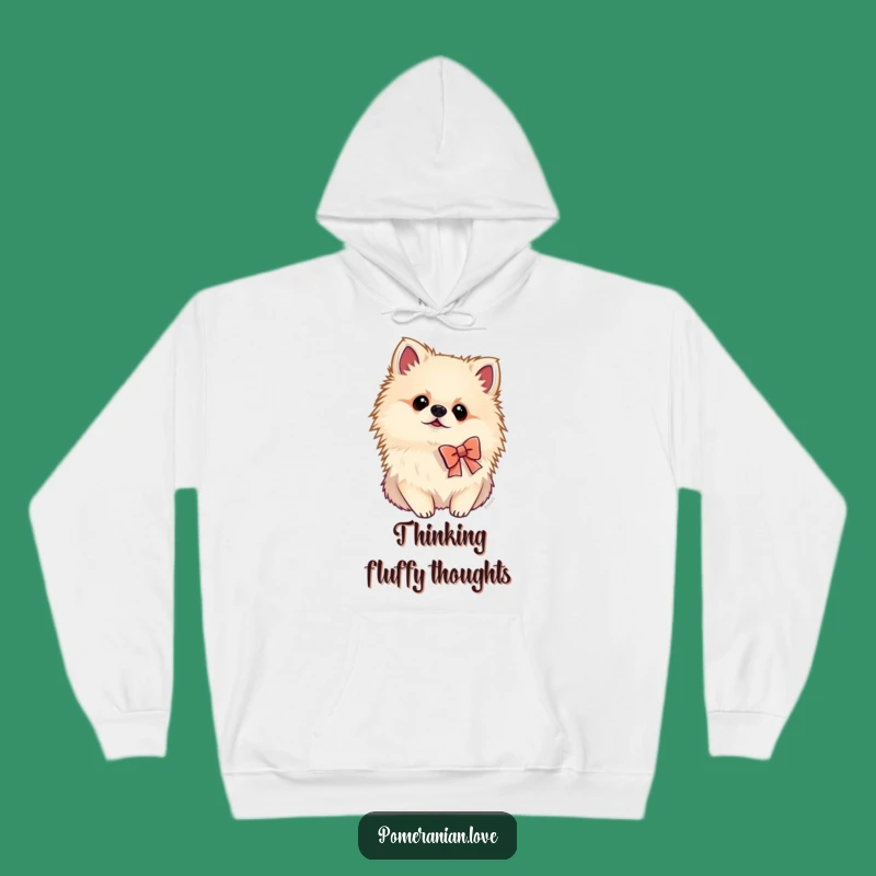 Cozy Funny Pomeranian Bow Hoodie: Warm & Hilarious Curious Pup Apparel