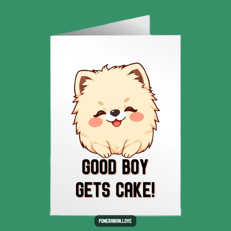 Free Printable Pomeranian Birthday Card: Adorable Dog Head Scratch Funny Downloadable Gift