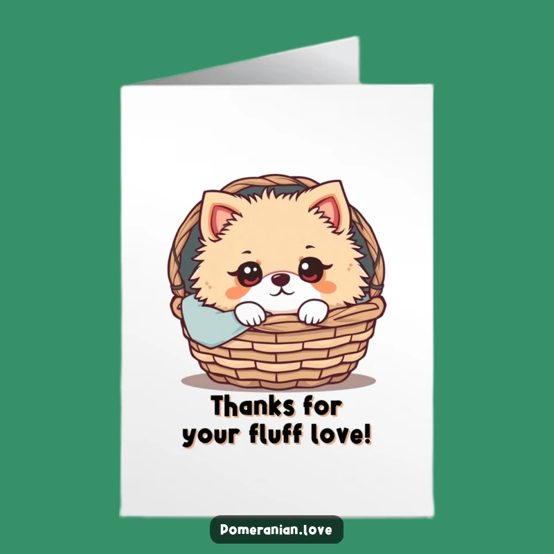 Adorable Free Printable Pomeranian Thank You Card - Cozy Gratitude Downloadable Gift