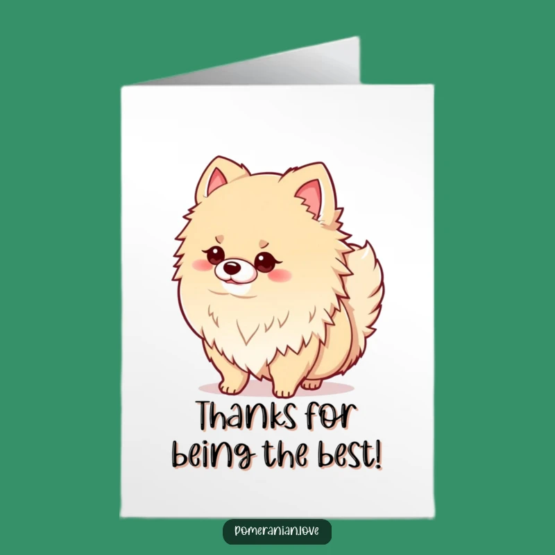 Free Printable Thank You Card: Pomeranian Tail Wag! Unique Downloadable Gift