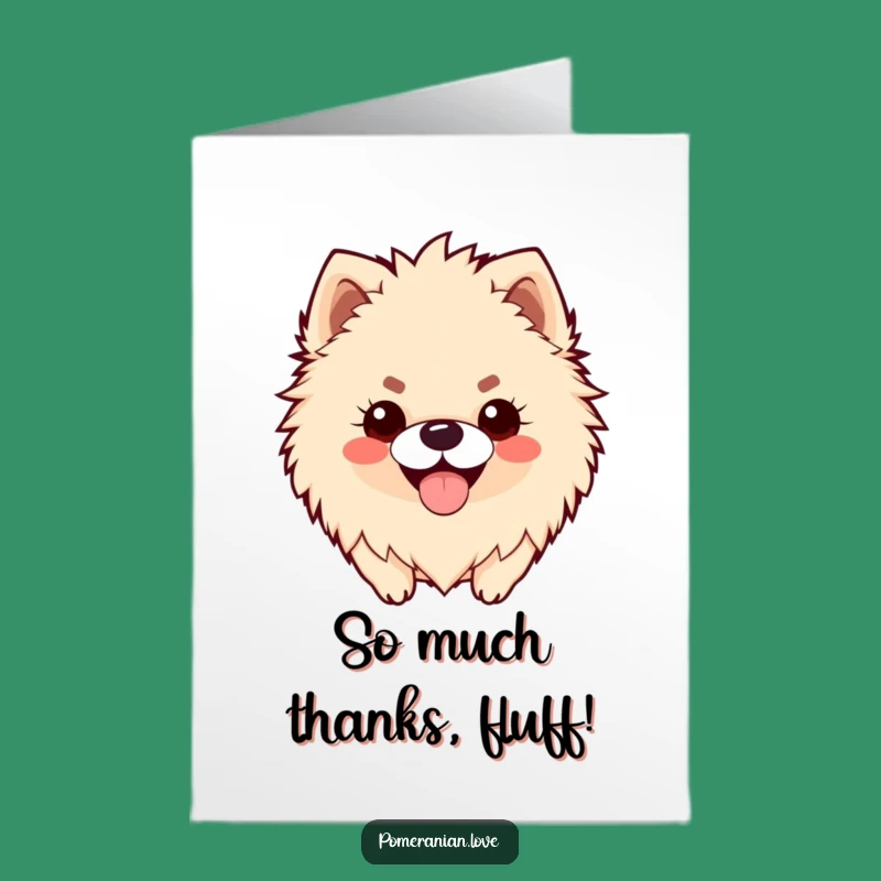 Free Printable Pomeranian Thank You Card Funny Dog Downloadable Gift