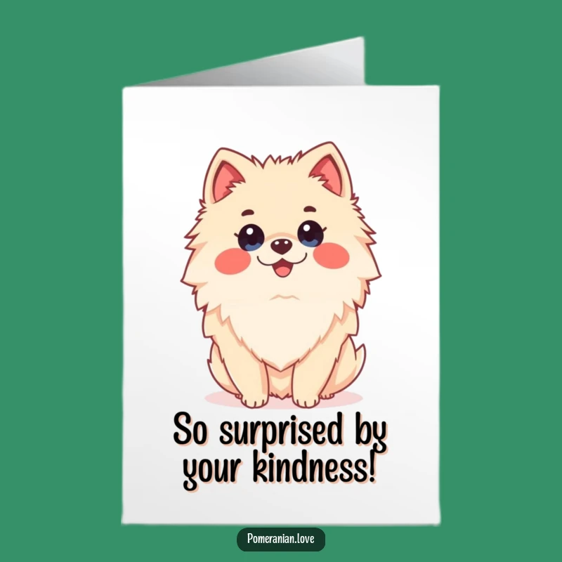 Free Printable Surprised Pom Thank You Card: Funny Dog Downloadable Gift