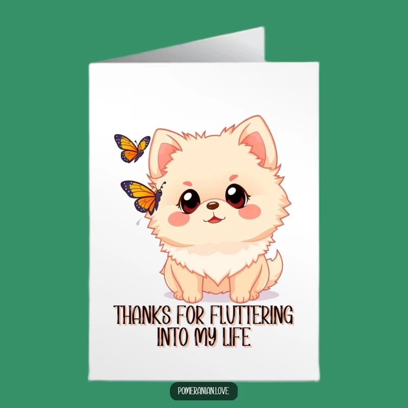 Thank You Free Printable Card: Wondering Pomeranian, Cute & Funny Downloadable Gift!