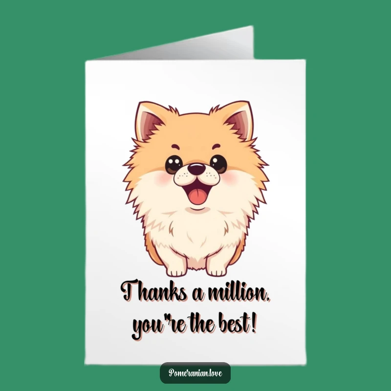 Free Printable Surprised Pomeranian Thank You Card - Cute Downloadable Dog Note