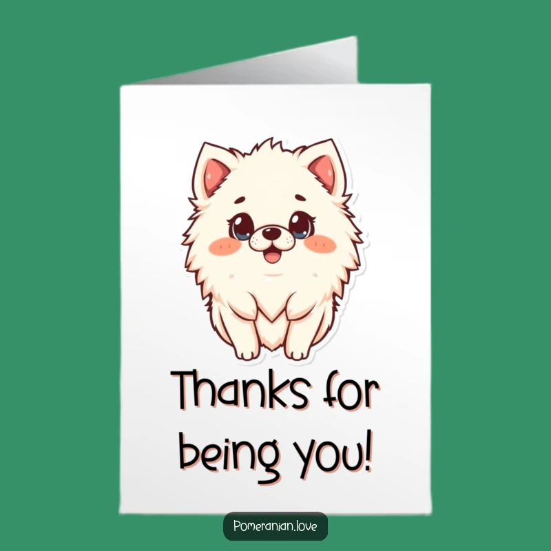 Free Printable Thank You Card: Surprised Pomeranian, Heartfelt Funny Downloadable Gift