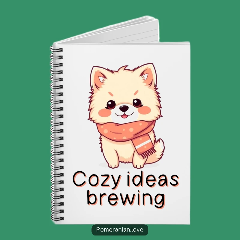 Funny Pomeranian Cozy Scarf Notebook: Jot Down Cozy Thoughts with This Pup