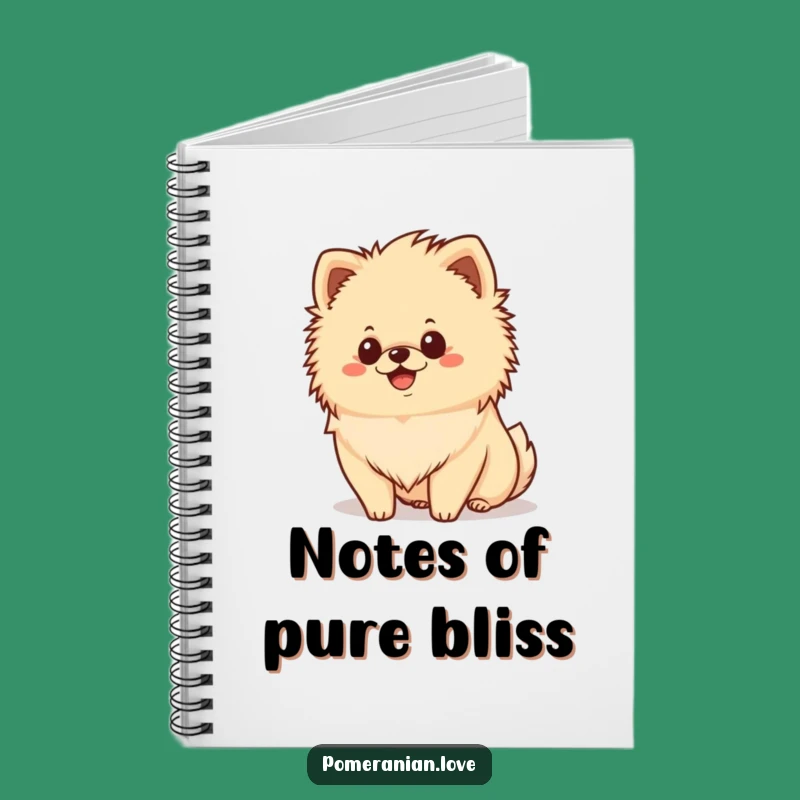 Funny Happy Pomeranian Notebook - Record Your Joyful Thoughts