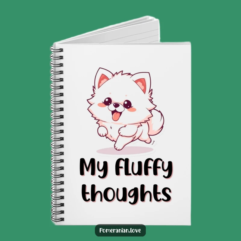Funny Pomeranian Notebook: Running Thoughts, Perfect Dog Lover Funny Gift!