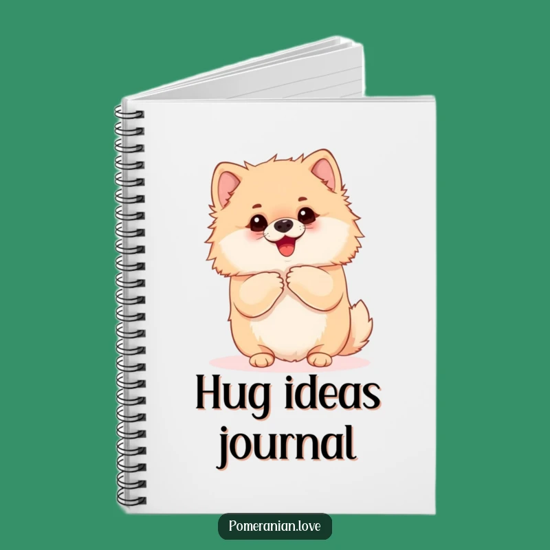 Funny Pomeranian Hug Plan Notebook: Eager Dog Journal, Hilarious Gift for Affectionate